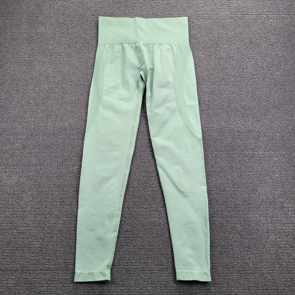 NVGTN Pants Size SMALL Green Curve Seamless Mid Rise Activewear Leggings